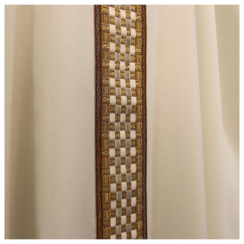 Casula 'Linea M' 100% lana stolone intrecciato velluto Atelier Sirio 9