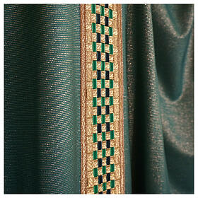 Chasuble 'Line M' wool with lurex braided stolons Atelier Sirio