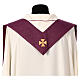 Chasuble 'Line M' wool with lurex braided stolons Atelier Sirio s23