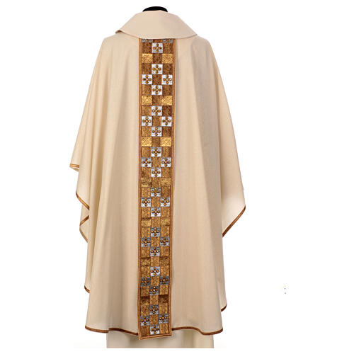 Casula stolone dorato pietrine 100% lana lurex Atelier Sirio 8