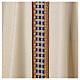 Marian chasuble "Linea M", wool and lurew, blue and golden orphrey, Atelier Sirio s5