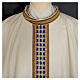 Marian chasuble "Linea M", wool and lurew, blue and golden orphrey, Atelier Sirio s6
