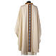 Marian chasuble "Linea M", wool and lurew, blue and golden orphrey, Atelier Sirio s7