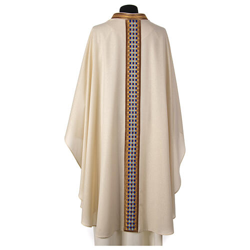 Casula mariana 'Linea M' lana lurex stolone oro blu Atelier Sirio 7