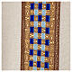 Casula mariana 'Linea M' lana lurex stolone oro blu Atelier Sirio s2