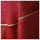 Casulla "Experience" roja tejidos mixtos líneas doradas Atelier Sirio s3