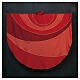 Ornat 'Experience' odcienie czerwieni, tkaniny mieszane, złote linie, Atelier Sirio s6