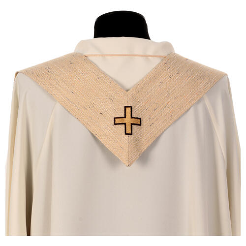 Chasuble "Luce" with golden and bronze geometric orphrey by Atelier Sirio 13