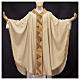 Chasuble "Luce" with golden and bronze geometric orphrey by Atelier Sirio s1