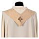 Chasuble "Luce" with golden and bronze geometric orphrey by Atelier Sirio s13