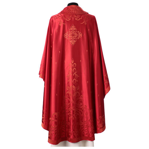 Gamma chasuble with embroidered stole and stones, woven design 11