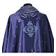 Chasuble Gamma stole embroidered with stones textured fabric s12