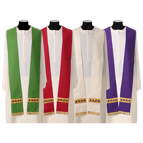 Pure woolen chasuble by Gamma with trimming braided by hand 12