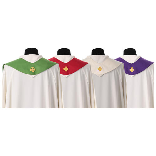Pure woolen chasuble by Gamma with trimming braided by hand 13