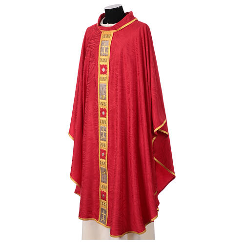 Gamma chasuble with golden trimming and embroidery, acetate and viscose 5