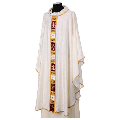 Gamma chasuble with golden trimming and embroidery, acetate and viscose 7