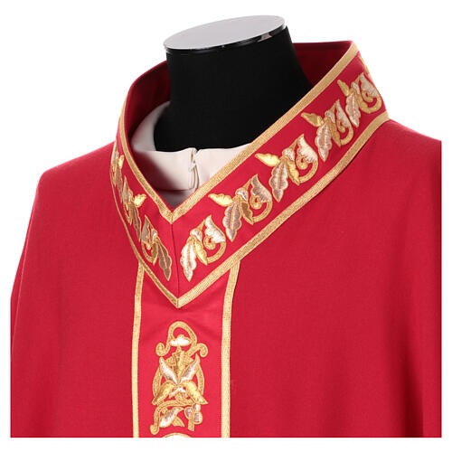 Gamma chasuble with Chi-Rho embroidered orphrey, pure wool 5