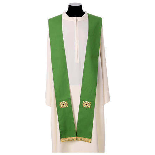 Gamma chasuble with Chi-Rho embroidered orphrey, pure wool 15