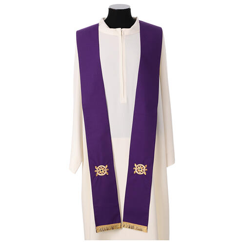 Gamma chasuble with Chi-Rho embroidered orphrey, pure wool 18