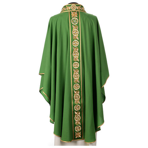 Gamma chasuble with Chi-Rho embroidered orphrey, pure wool 21