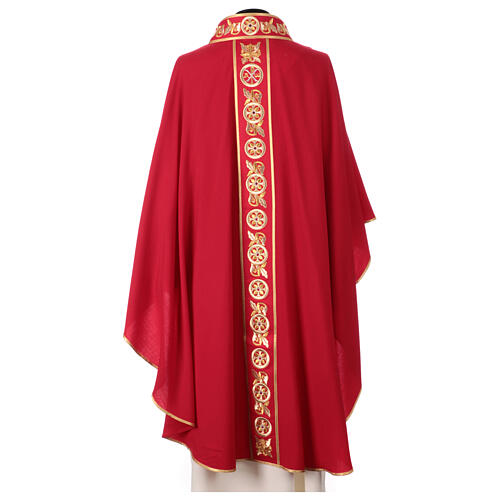 Gamma chasuble with Chi-Rho embroidered orphrey, pure wool 22