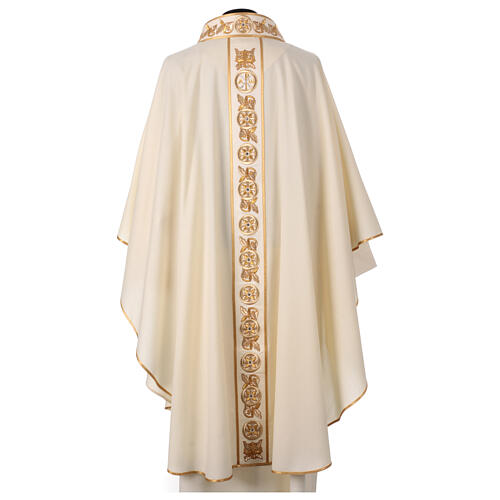 Gamma chasuble with Chi-Rho embroidered orphrey, pure wool 23