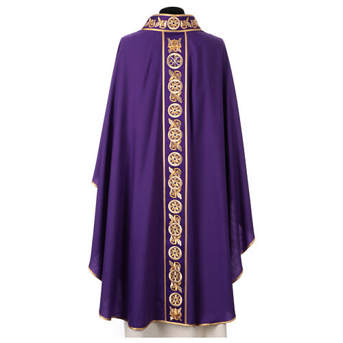 Gamma chasuble with Chi-Rho embroidered orphrey, pure wool 24