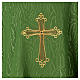 Gamma chasuble with marbled fabric, golden cross with stones s5