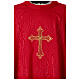 Gamma chasuble with marbled fabric, golden cross with stones s6