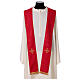 Gamma chasuble with marbled fabric, golden cross with stones s11