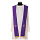 Gamma chasuble with marbled fabric, golden cross with stones s13