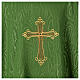 Gamma chasuble with marbled fabric, golden cross with stones s3