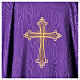 Gamma chasuble with marbled fabric, golden cross with stones s9