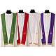 Gamma chasuble with marbled fabric, golden cross with stones s15