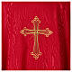 Chasuble tissu marbré motif croix avec pierre Gamma s5