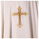 Chasuble tissu marbré motif croix avec pierre Gamma s7