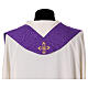 Chasuble in marbled fabric with Gamma stones cross decoration s15