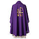 Chasuble with stole, golden embroidery of Alpha and Omega, 4 colours s4