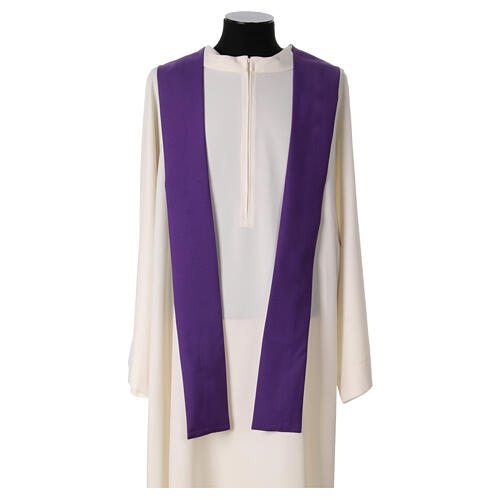 Chasuble with stole with golden embroidery with Alpha and Omega 4 colors 5