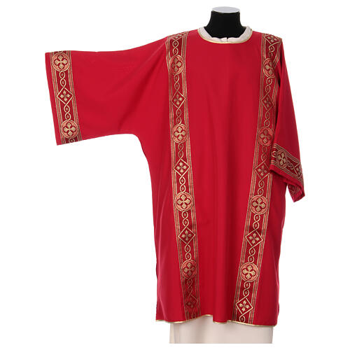 Dalmatic with embroidered galloon on the front, Vatican fabric, 4 colours 7