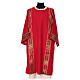 Dalmatic with embroidered galloon on the front, Vatican fabric, 4 colours s5