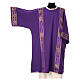 Dalmatic with embroidered galloon on the front, Vatican fabric, 4 colours s13