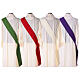 Dalmatic with embroidered galloon on the front, Vatican fabric, 4 colours s16