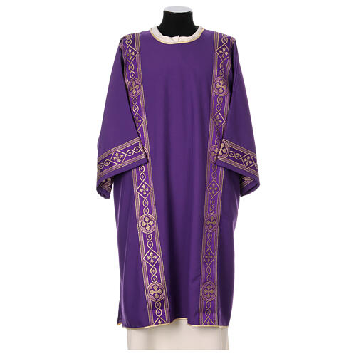 Dalmatica gallone ricamato fronte tessuto Vatican 4 colori 11