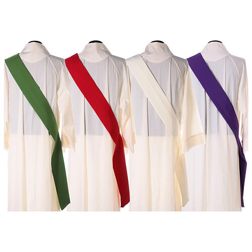 Dalmatica gallone ricamato fronte tessuto Vatican 4 colori 16