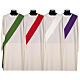 Dalmatica gallone ricamato fronte tessuto Vatican 4 colori s15