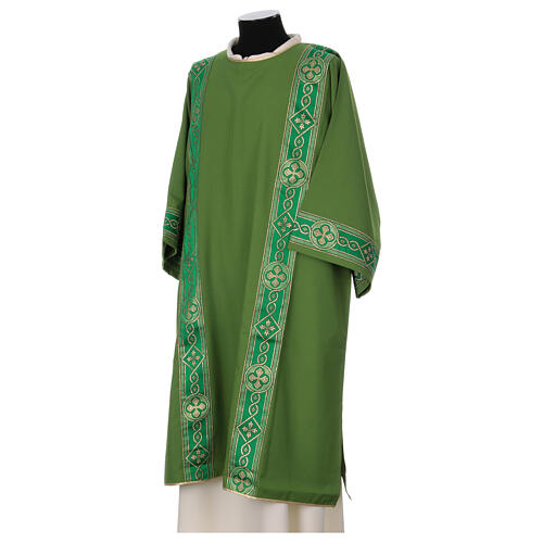 Dalmatic gallon embroidered on front Vatican fabric 4 colors 9