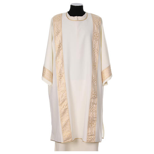 Dalmatic gallon embroidered on front Vatican fabric 4 colors 8