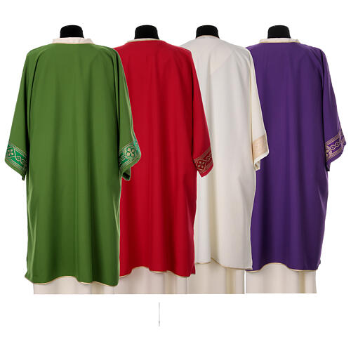 Dalmatic gallon embroidered on front Vatican fabric 4 colors 14