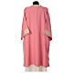 Pink dalmatic with embroidered galloon on the front, Vatican fabric s6
